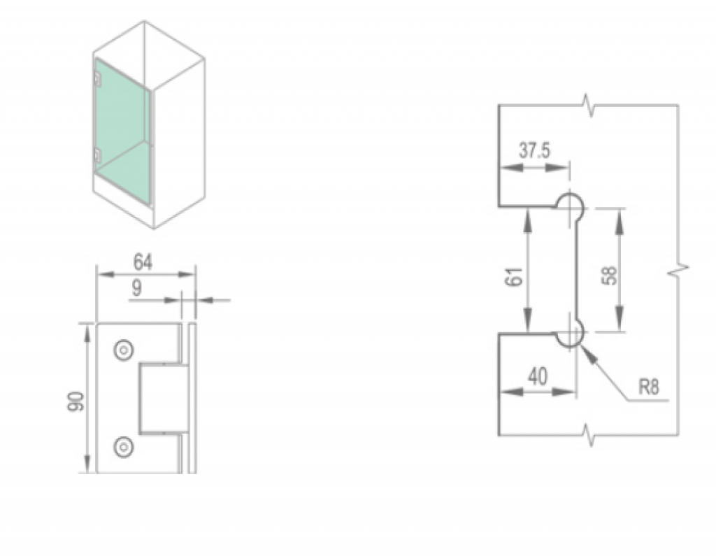 Bản lề Cabin tắm – WHY11010