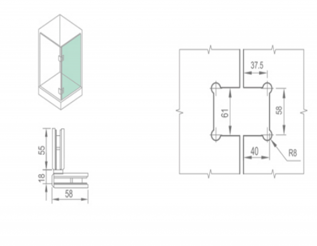 BẢN LỀ CABIN TẮM – WHY1103D