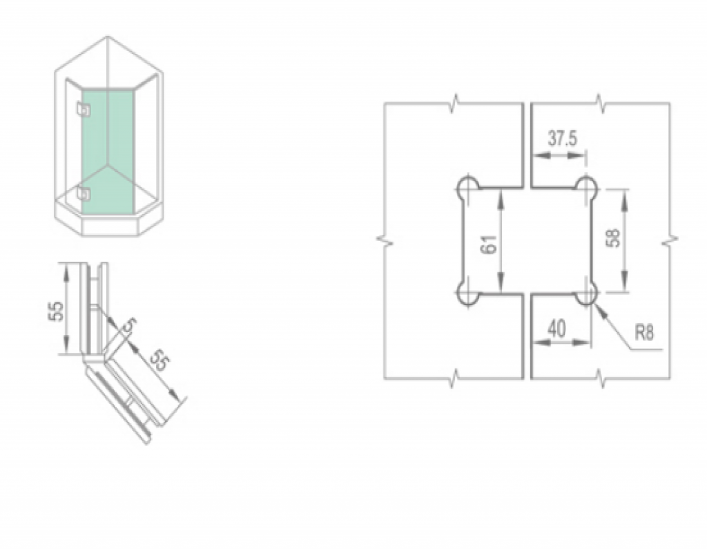 BẢN LỀ CABIN TẮM – WHY1104D