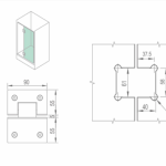 BẢN LỀ CABIN TẮM – WHY1105D