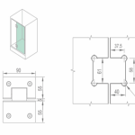 BẢN LỀ CABIN TẮM – WHY11050