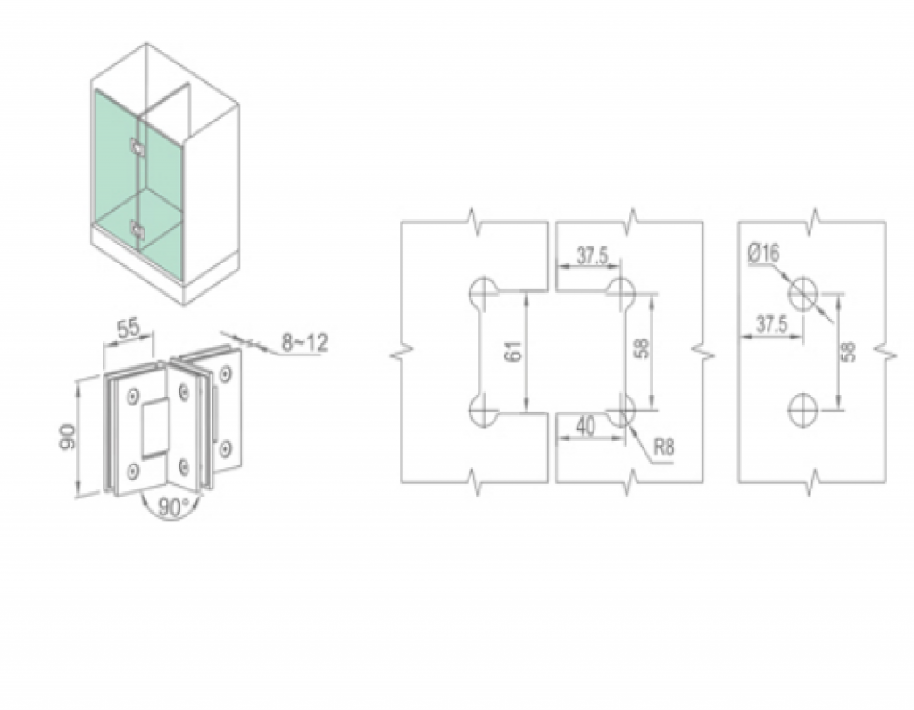 BẢN LỀ CABIN TẮM – WHY11060