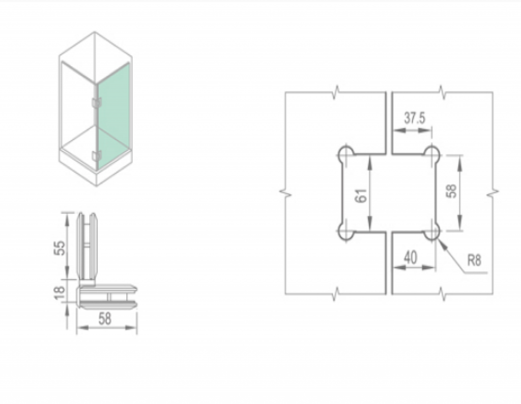 BẢN LỀ CABIN TẮM – WHY12030