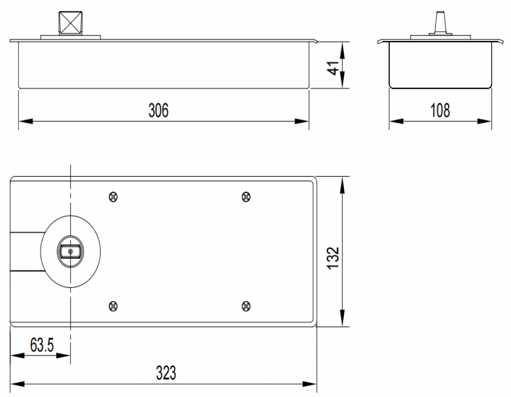 Bản lề sàn thủy lực-hd406