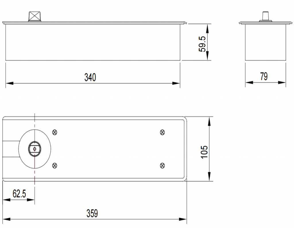 bản lề sàn thủy lực-BDH50112