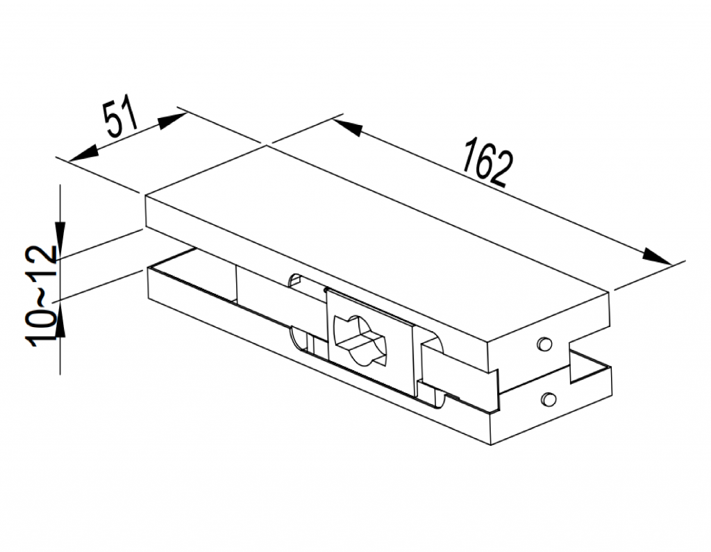 Kẹp kính dưới-Hệ 100kg