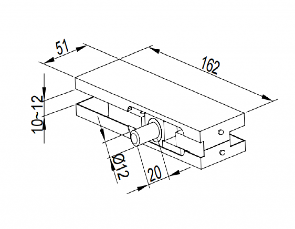 Kẹp kính đỉnh- Hệ 100kg