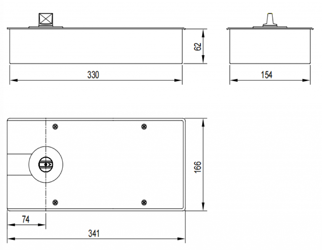 bản lề sàn thủy lực-BDH50012