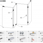 Xếp trượt cửa gỗ-KZD61