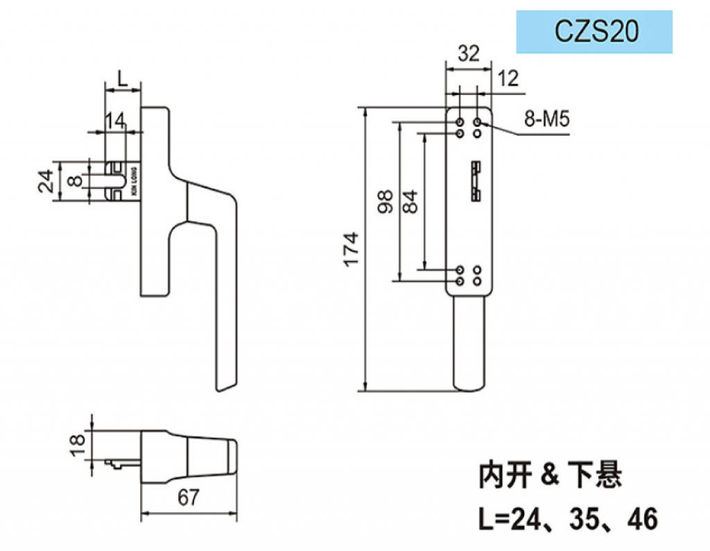 Tay nắm CZS20