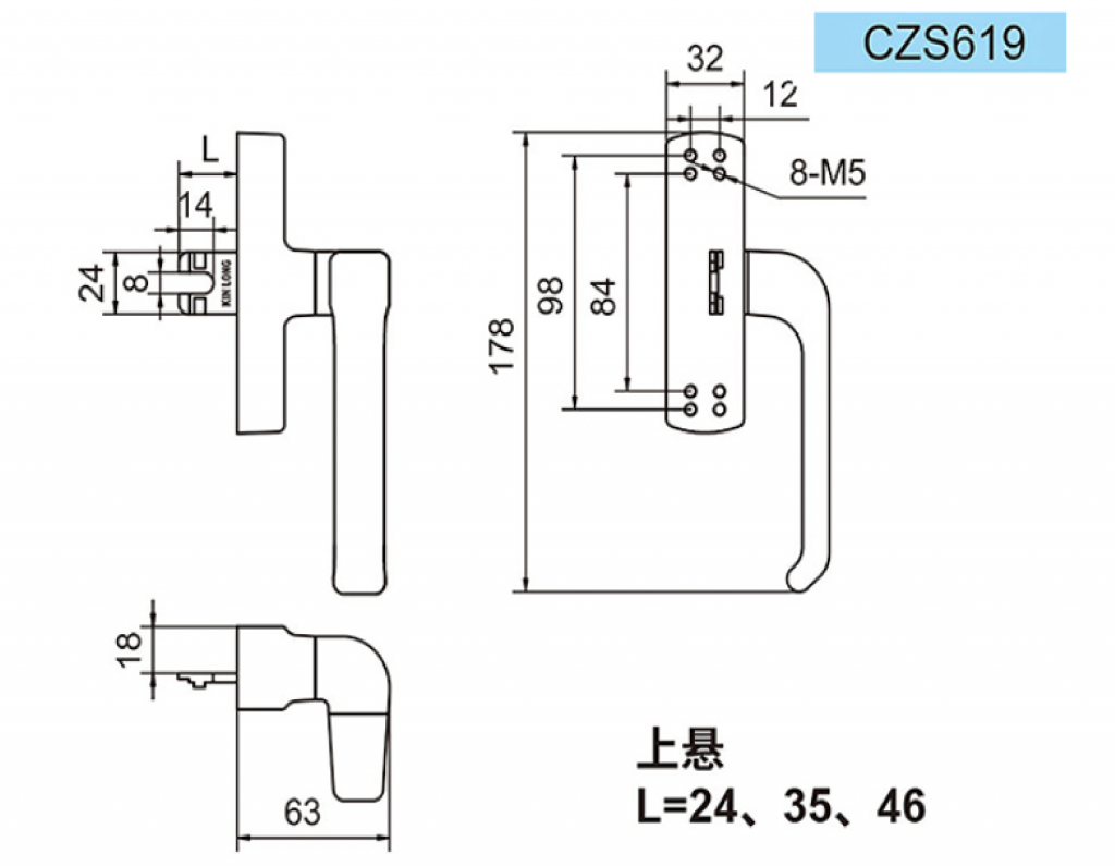 Tay nắm CZS619